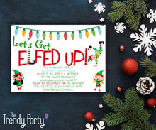 Load image into Gallery viewer, Let&#39;s Get Elfed Up Christmas Party Invitation

