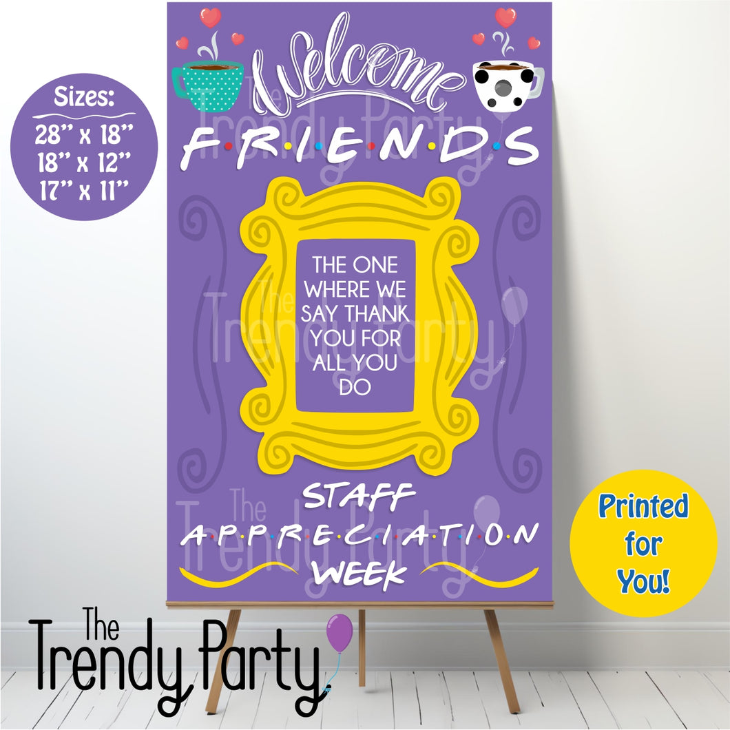 Friends Themed Staff Appreciation Week Poster