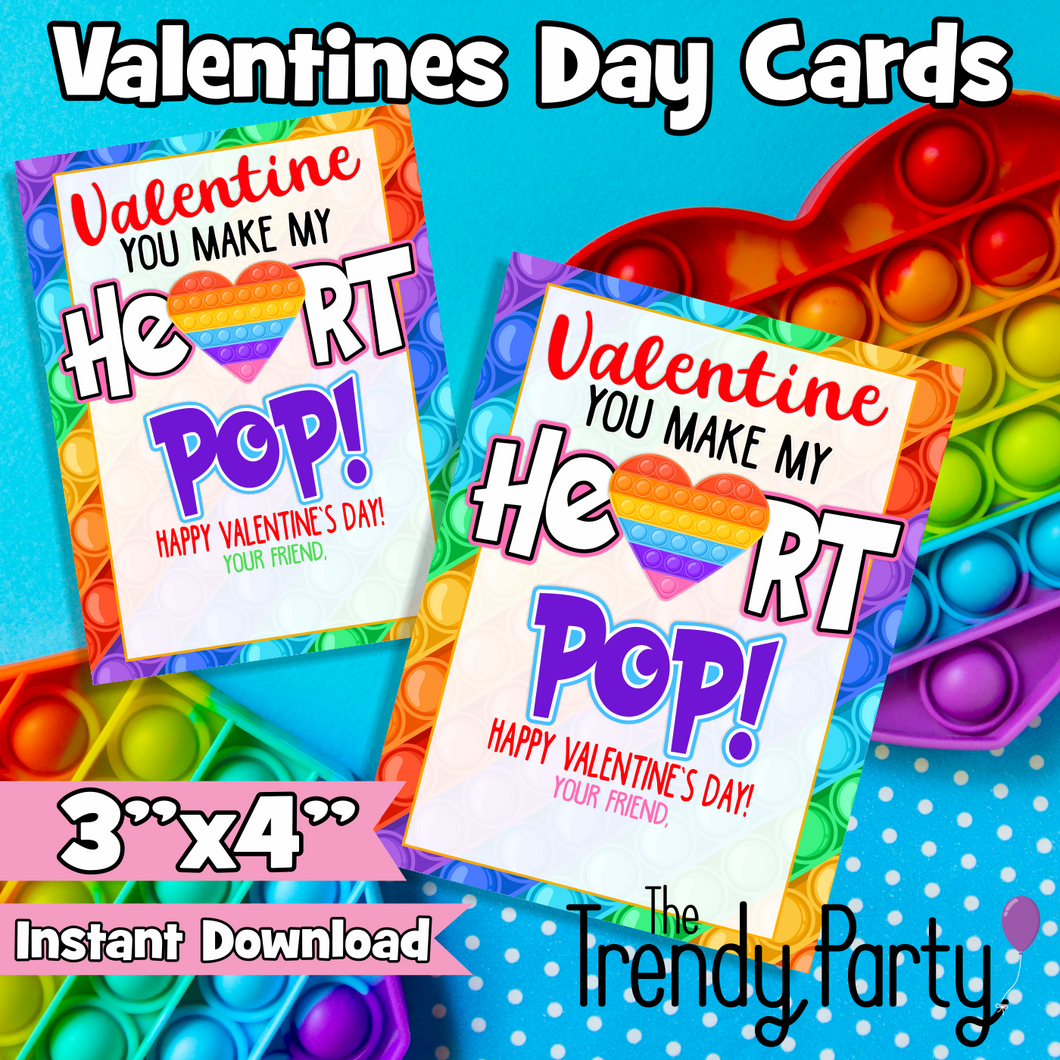 Make My Heart Pop Valentine's Day Cards