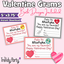 Load image into Gallery viewer, Valentine&#39;s Day Grams | Fundraiser for PTO or PTA | Make No Mistake Design
