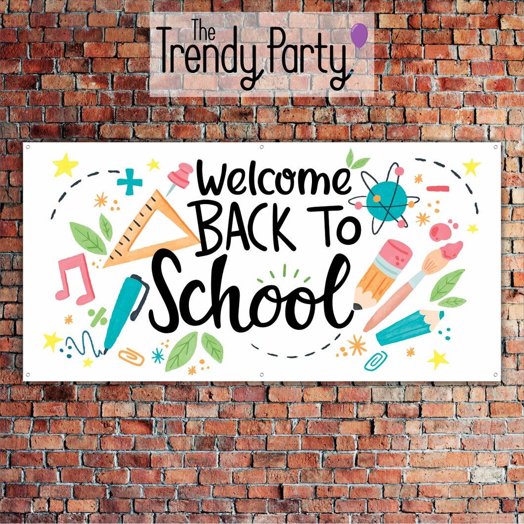 Welcome Back to School Banner - 4 foot by 8 foot