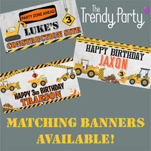 Load image into Gallery viewer, Construction Birthday Party Invitation &amp; Thank You Card

