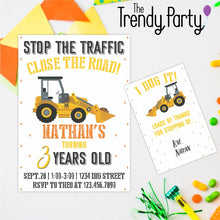 Load image into Gallery viewer, Construction Party Invitation &amp; Thank You Card
