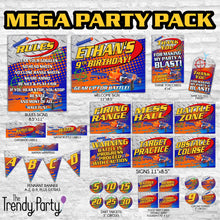 Load image into Gallery viewer, Nerf Themed Birthday Party Mega Decoration Pack
