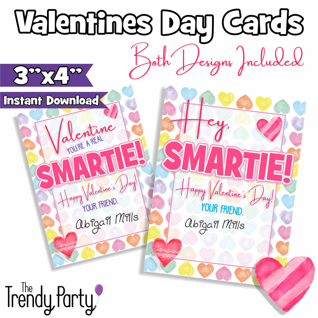 Hey, Smartie Valentine's Day Cards