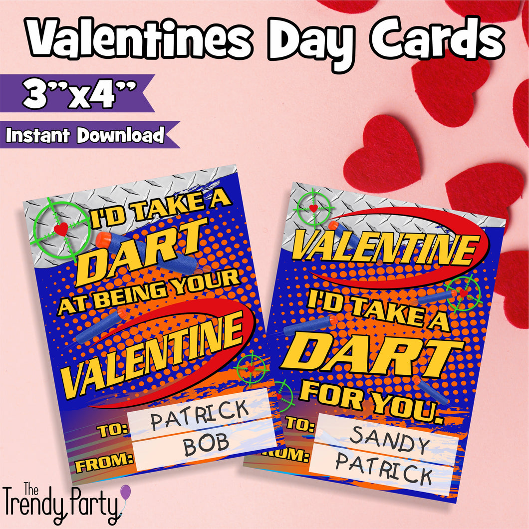 Dart Themed Valentine's Day Cards